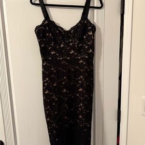 H&M Black Lace Midi Dress